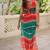 Bandhej printed georgette with kutchi gamthi mirror & codi lace work