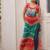 Bandhej printed georgette with kutchi gamthi mirror & codi lace work