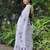 White Mul Cotton Hand-Painted Tulip Saree