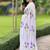 White Mul Cotton Hand-Painted Tulip Saree