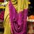 Olive Mul Cotton kardana hand embroidered saree