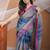 Blue Handwoven Linen Jamdani Saree