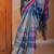 Blue Handwoven Linen Jamdani Saree
