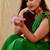  Parrot & Pink Mul Cotton Saree
