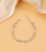 925 sterling silver bracelet rhodium plated with aaa quality american diamonds