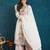 Off-white embroidered georgette resham embroidery kurta-sets
