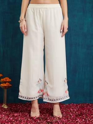 Off-white embroidered georgette resham embroidery kurta-sets 5