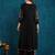 Black embroidered georgette resham embroidery kurta-sets