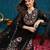 Black embroidered georgette resham embroidery kurta-sets