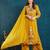 Mustard embroidered georgette resham embroidery kurta-sets
