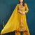 Mustard embroidered georgette resham embroidery kurta-sets
