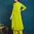 Light-green embroidered georgette resham embroidery kurta-sets