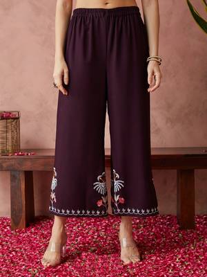 Light-wine embroidered georgette resham embroidery kurta-sets 5