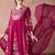 Pink embroidered georgette resham embroidery kurta-sets