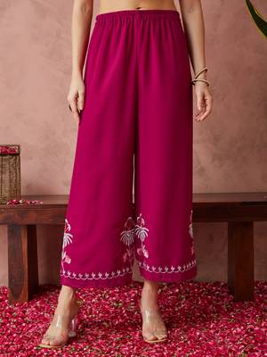 Pink embroidered georgette resham embroidery kurta-sets 5