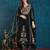 Dark-green embroidered georgette resham embroidery kurta-sets