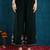 Dark-green embroidered georgette resham embroidery kurta-sets