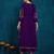 Purple embroidered georgette resham embroidery kurta-sets