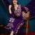 Purple embroidered georgette resham embroidery kurta-sets