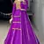 Purple Triangle Lace Navratri Lehenga Choli With Fully Stitched Blouse