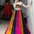 Multicolor Frilled Pattern Navratri Lehenga Choli With Fully Stitched Blouse