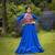 Royal-Blue  Plain With Work on Border Navratri Lehenga Choli With Fully Stitched Blouse