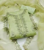 Pista sequins embroidered dress material