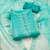 Turquoise sequins embroidered dress material