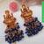 Gold plated blue goddess hydra earrings
