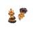 Gold plated blue goddess hydra earrings