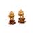 Gold plated red goddess hydra earrings