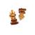Gold plated red goddess hydra earrings