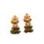 Gold plated green goddess hydra earrings