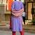 Embroidered Hand Work Straight Kurta With Trousers & With Dupatta