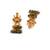 Gold plated green goddess hydra earrings