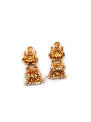Gold plated white goddess hydra earrings 2
