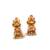 Gold plated white goddess hydra earrings