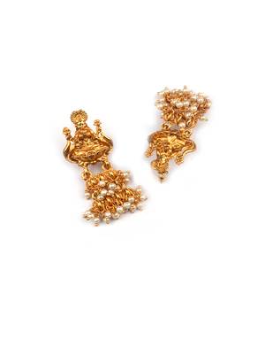 Gold plated white goddess hydra earrings 3