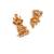 Gold plated white goddess hydra earrings
