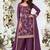 Purple chinon silk embroidered plazzo suit