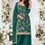 Green chinon silk embroidered plazzo suit