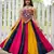 Multicolor Frilled Pattern Navratri Lehenga Choli With Fully Stitched Blouse