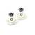 Handmade black flower pearl earrings