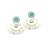 Handmade blue flower pearl earrings