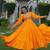 Vibrant elegance in traditional yellow gown