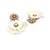 Handmade golden flower pearl earrings