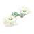 Handmade green flower pearl earrings