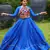 Royal-Blue  Plain With Work on Border Navratri Lehenga Choli With Fully Stitched Blouse