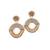 Handmade brown half moon pearl earrings