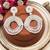 Handmade white half moon pearl earrings